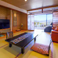 ห้องพิเศษพร้อมอ่างอาบน้ำกลางแจ้ง 12 เสื่อทาทามิ + เตียงคู่