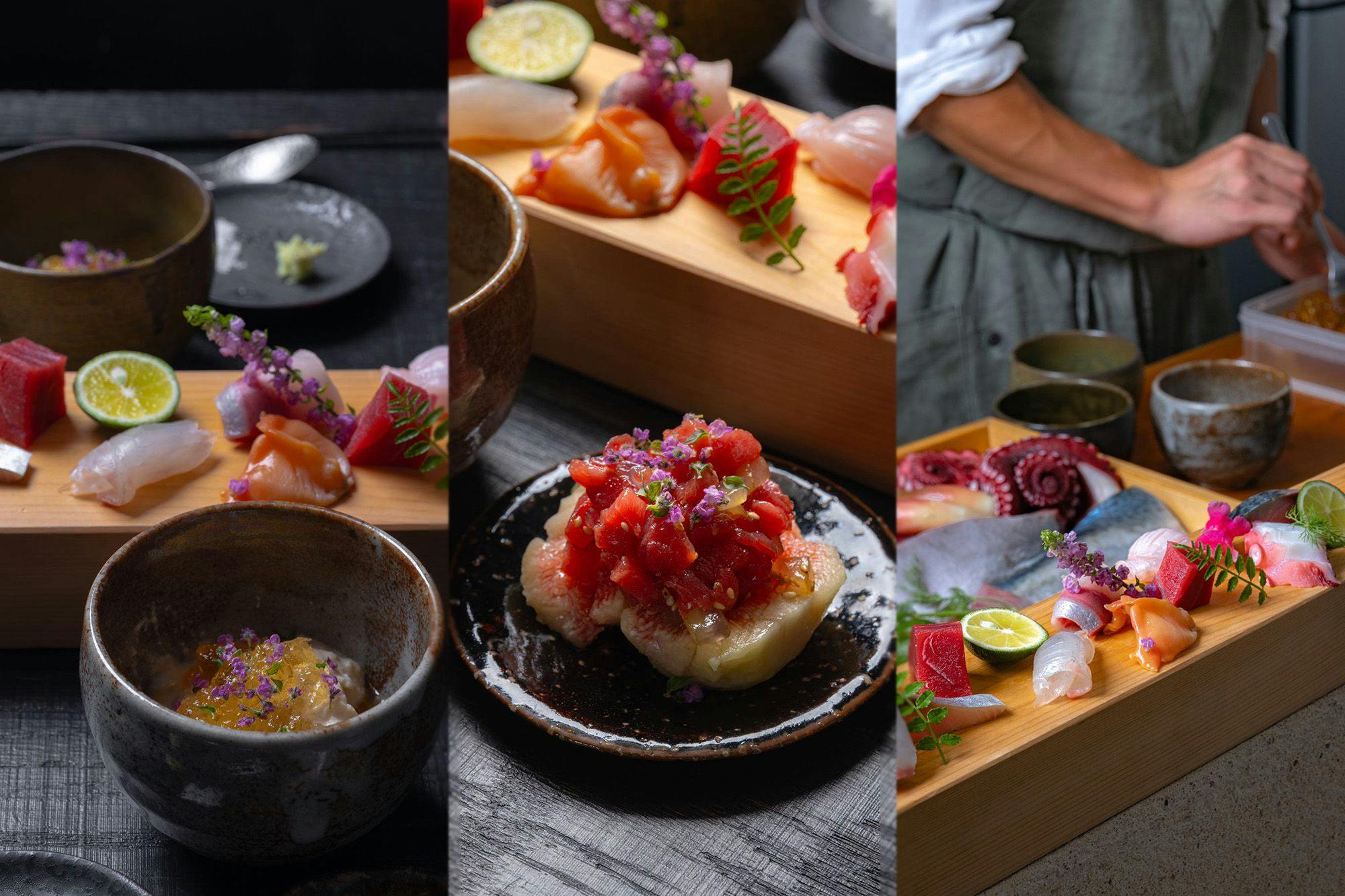 【部屋食】別荘に料理人を招く特別プラン。目の前で握るお寿司やお造り、海の幸の逸品料理など