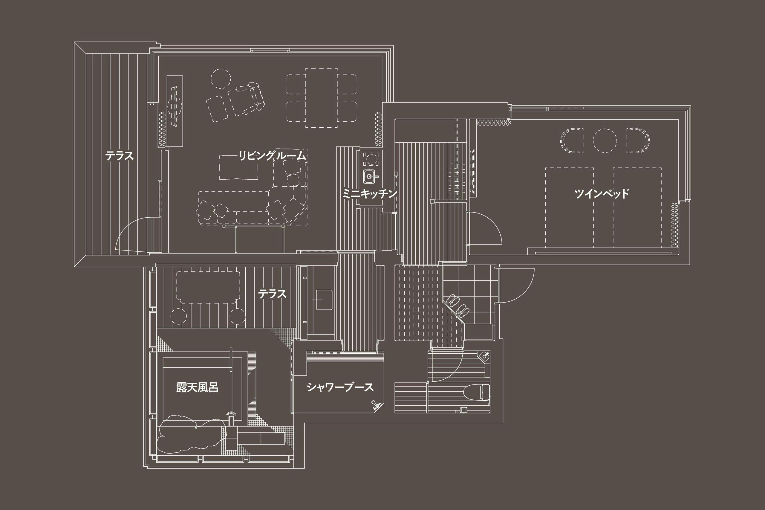 【ガーデンヴィラ】専有露天風呂付ツインC