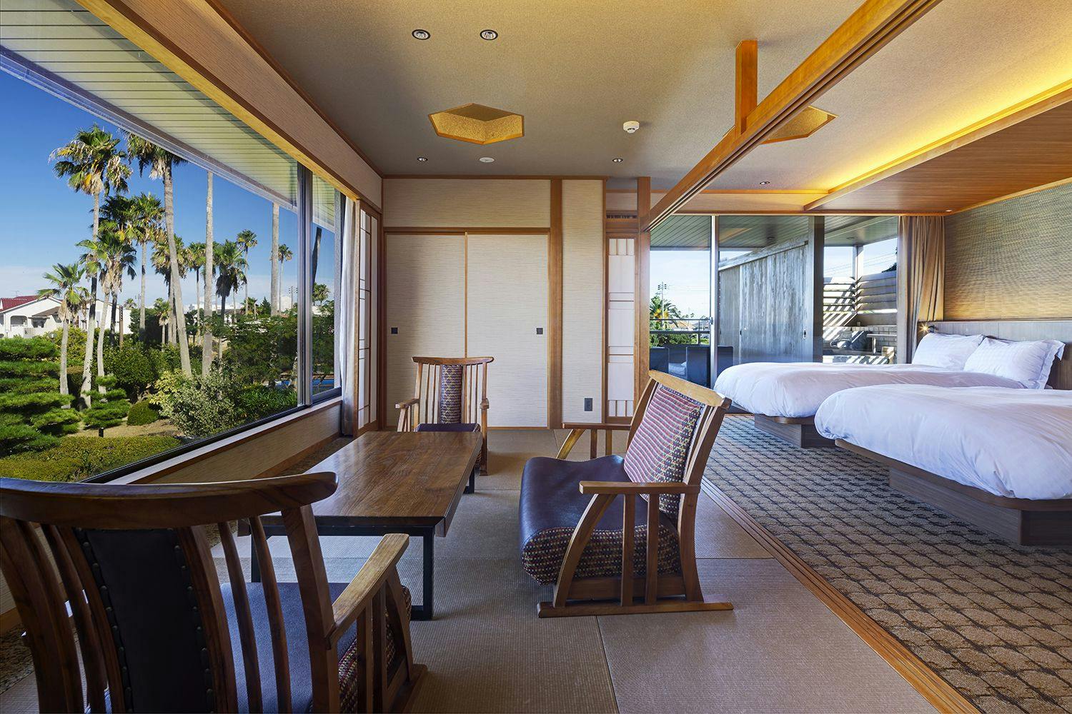 【การ์เด้นวิลล่า】ห้องพักสไตล์ญี่ปุ่นและตะวันตกพร้อมออนเซ็นส่วนตัว