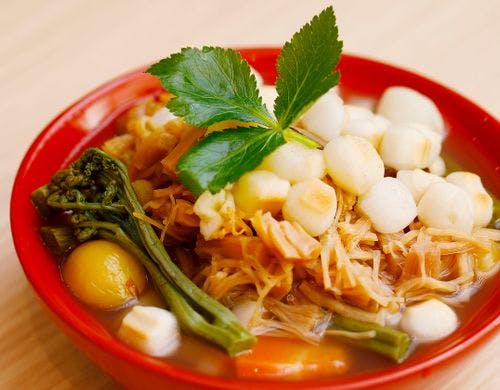 帆立の貝柱を贅沢に使った武家郷土理料理