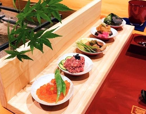 鶴我名物・酒器5種盛り