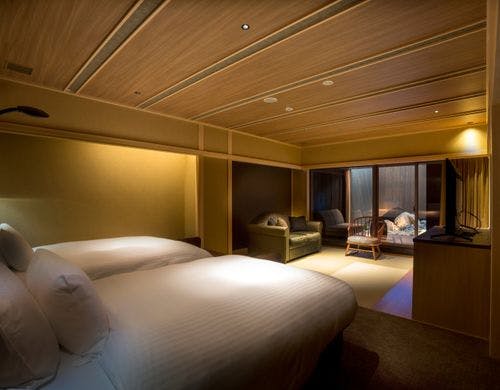 露天風呂付テラス＆坪庭付和風ツインA