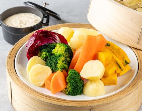 朝食ビュッフェ　蒸し野菜