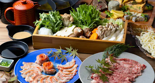 【1泊2食】テラスで楽しむ鍋プラン<金目鯛と国産牛のしゃぶしゃぶ鍋>