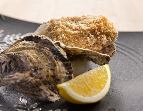 牡蠣の米粉揚げ