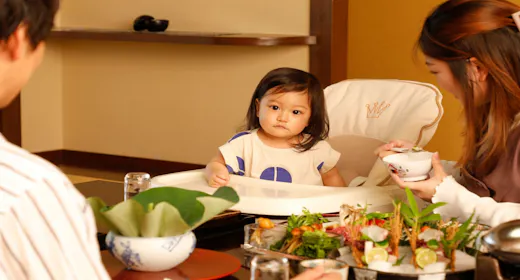 0~2歳赤ちゃんお泊りデビュー!お部屋食×金泉貸切露天風呂×ベビーバス×おむつ替え放題 ❙ 2食付