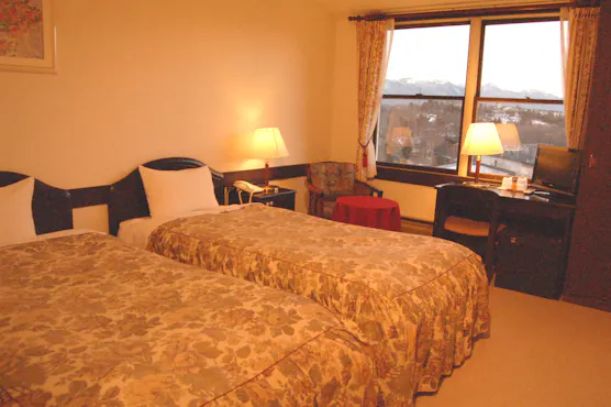 眺望の良いツインルームです。