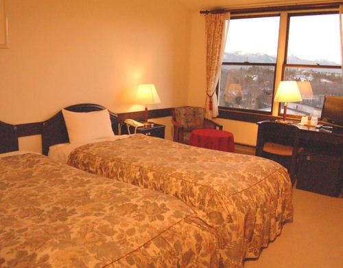 眺望の良いツインルームです。