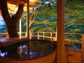 信州高山温泉郷　仙人露天岩風呂と渓谷美の宿　山田温泉　風景館