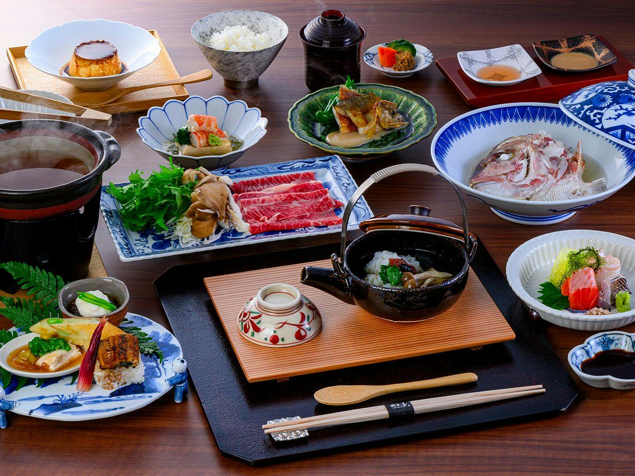 【基本会席】大分旬彩会席 ＆ 鯛兜の地獄蒸し