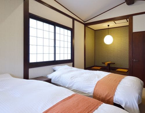 【火打】ツインベッド+堀ごたつ風お座敷