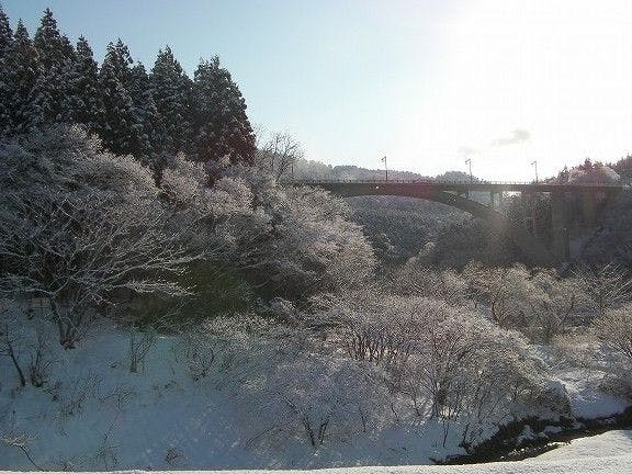 丸山大橋の雪景色