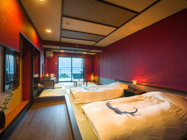 Bilik dengan Onsen Terbuka [Tsukishogun] Contoh (Merah)