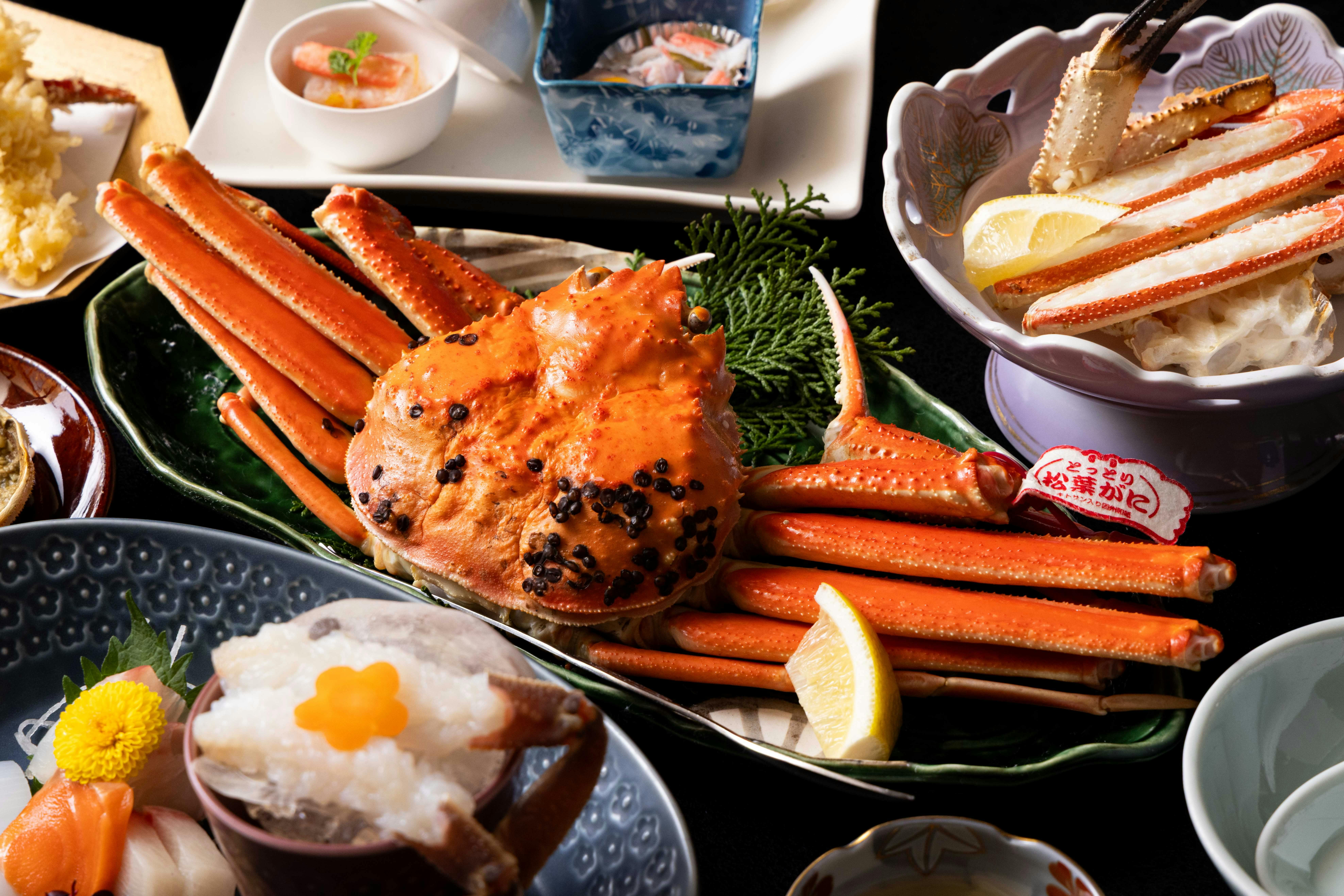 【2杯分｜松葉ガニ極上体験】冬の味覚の極み ブランド松葉ガニ＜贅沢カニ三昧プラン＞｜一泊二食