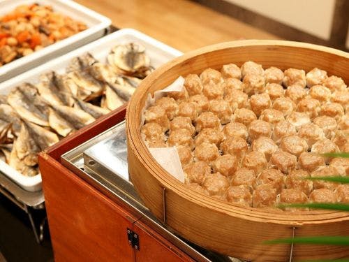 朝食バイキングの一例