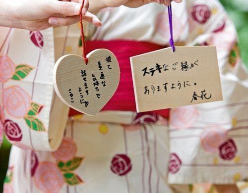 縁結びの神様が祀られている「玉簾神社」