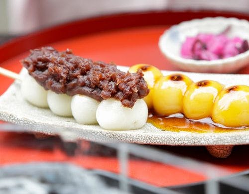 庭園内「たまだれ庵」で一休み