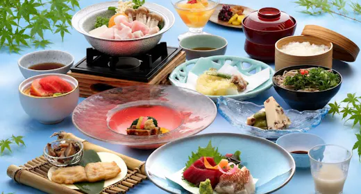 玉峰山荘のスタンダード会席・少量美味【梅会席】奥出雲ポーク&奥出雲蕎麦