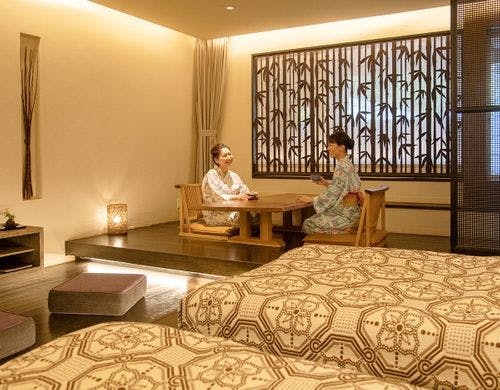 温泉露天風呂付ツインベッド桐和モダン客室