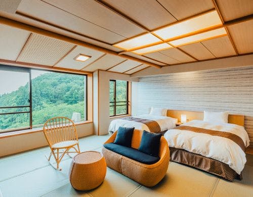 ツインベッド（トランドル）和室１２．５畳