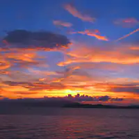 夕焼けの紀淡海峡