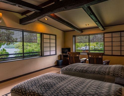 天橋立を眺める「和のベッドルーム」