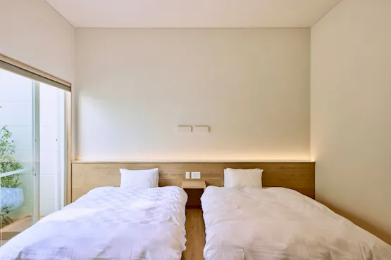 洋室ツインBタイプ御影石風呂(禁煙)