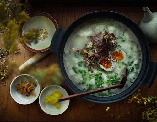 濃厚出汁とふんわり豆乳、朝の優しいおじや