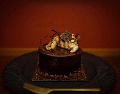 しっとりチョコレートのバースデーケーキ。