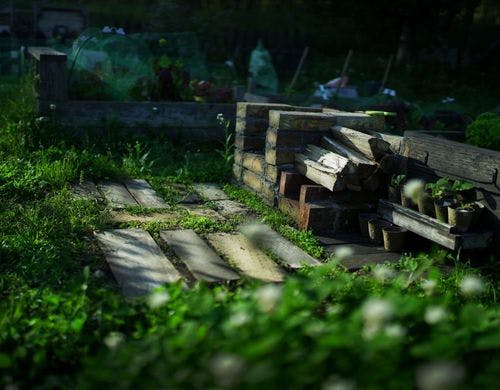 箱庭サラダガーデンとミニキッチン。