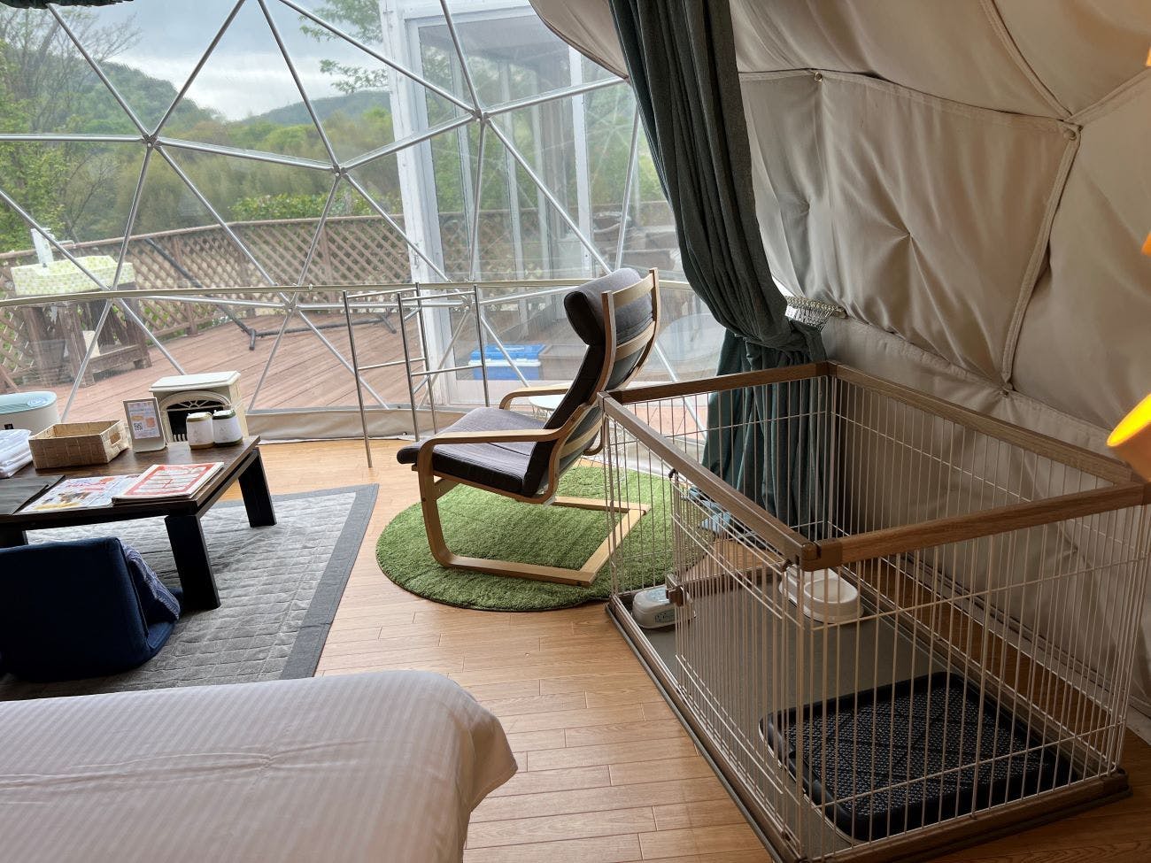 ペット同伴ドームテント