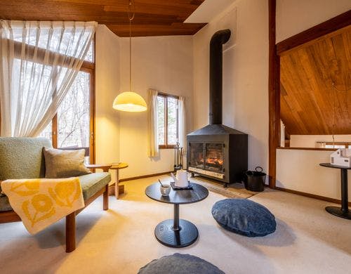 リビング　暖炉