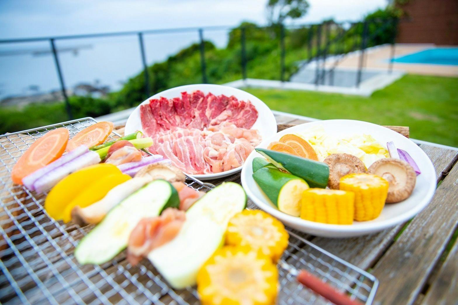 【BBQセット（お肉・お野菜）提供プラン 】採れたて新鮮食材！地産地消！