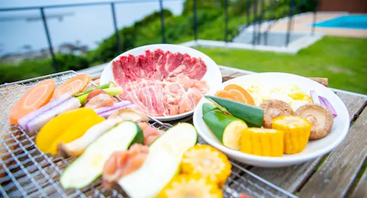 【BBQセット(お肉・海鮮・お野菜)提供プラン 】採れたて新鮮食材!地産地消!