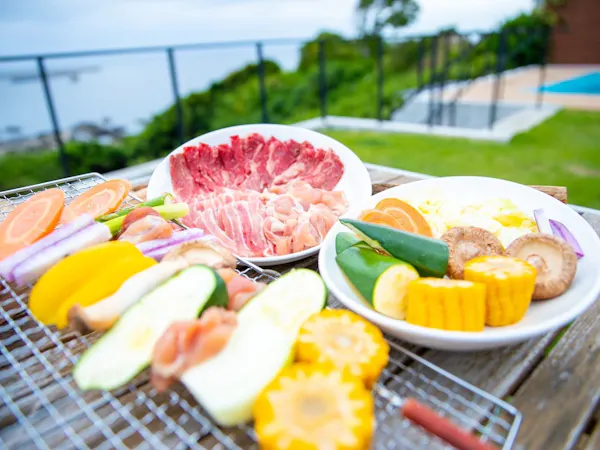 【BBQセット(お肉・お野菜)提供プラン 】採れたて新鮮食材!地産地消!