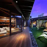 全室サウナ&温泉露天付き