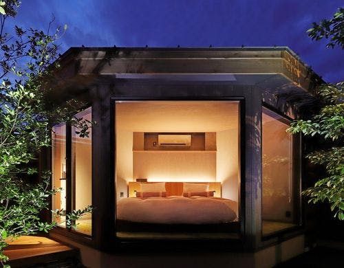 離れにプライベート寝室