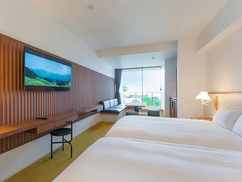 ห้องเตียงคู่พร้อมเตียงคู่ 2 เตียง