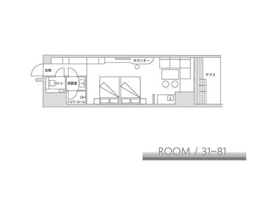 2ダブルベッドルーム