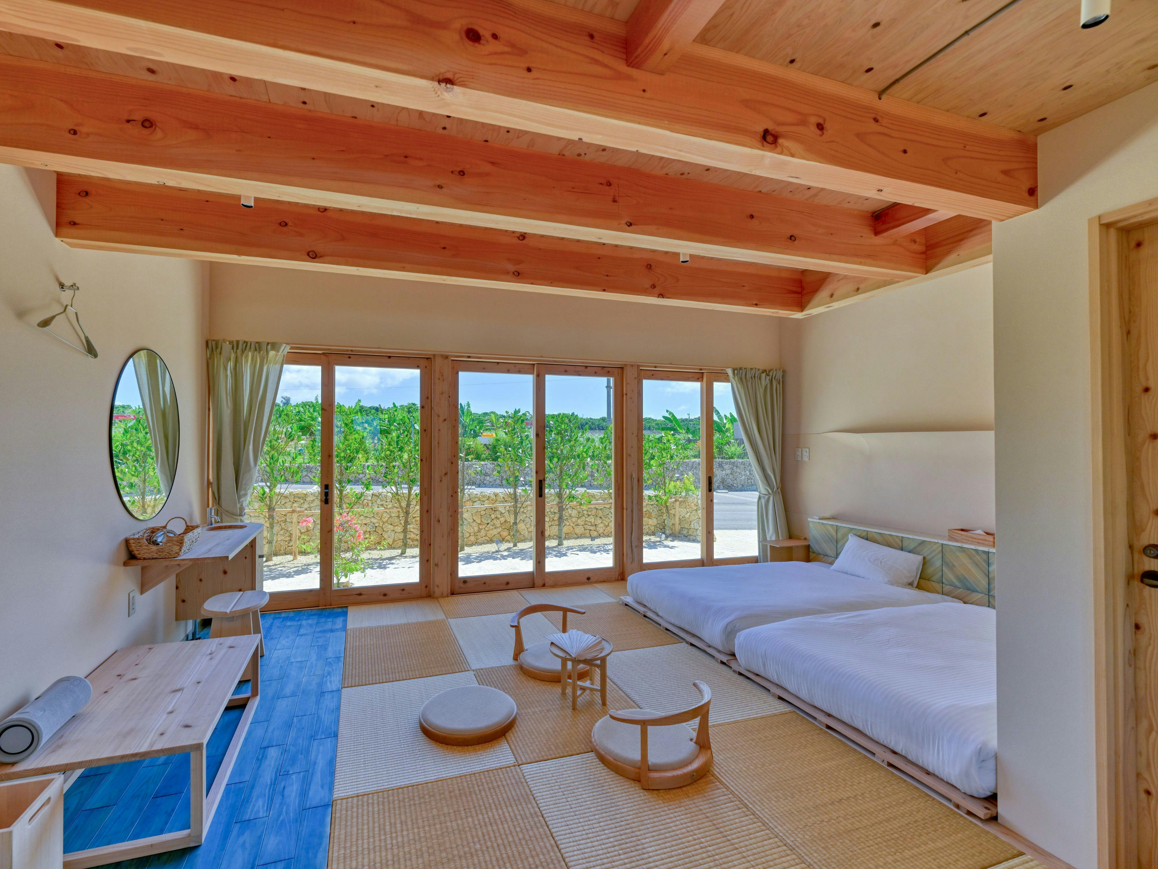 明るいベッドルーム