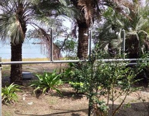 湖側お庭のシャワー