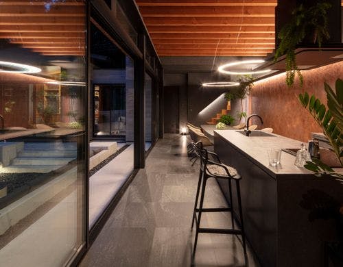 静かな森の中で楽しむ暖炉体験