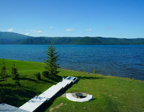 汀の湖畔露天風呂です