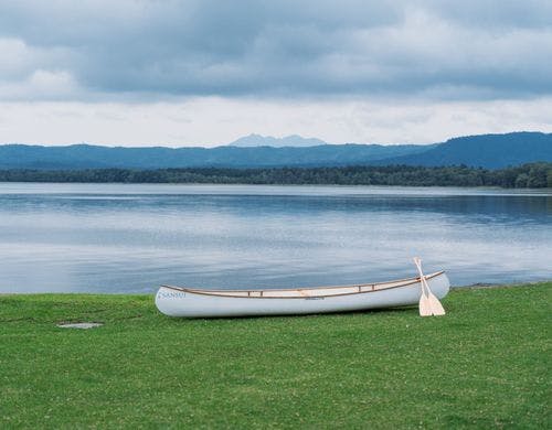 屈斜路湖でのカヌー