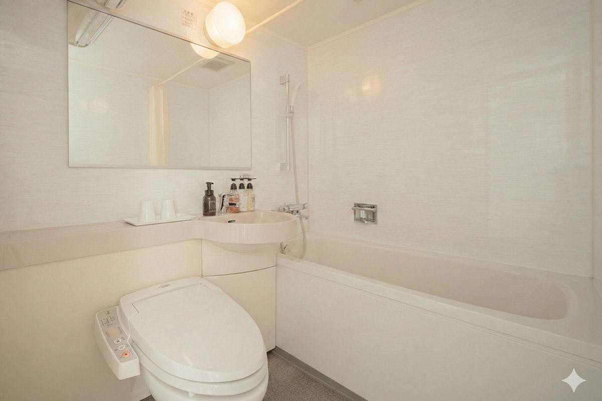 เซมิดับเบิล・ดับเบิล・ทวิน: ห้องน้ำ