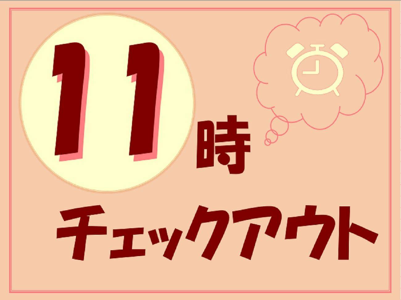 【現金不可】ちょっとゆっくり！のんびりと！！【11時チェックアウトプラン】（素泊まり）