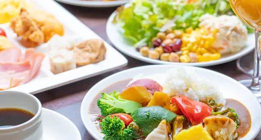 【朝食付き】和・洋・アジアン料理で満たされる朝食ビュッフェ【最上階に大浴殿・露天風呂・サウナ完備】