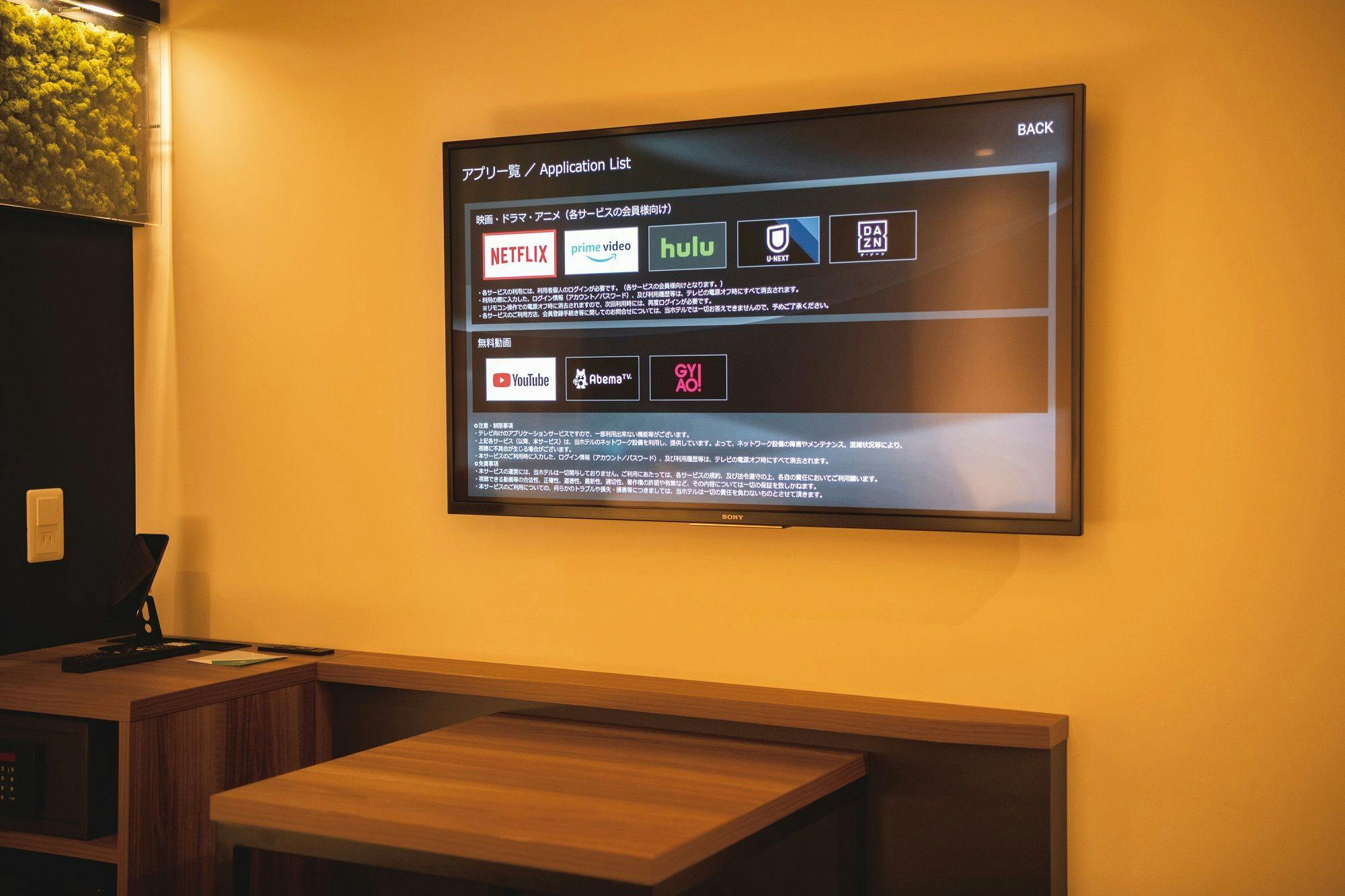 コンテンツ内蔵テレビ