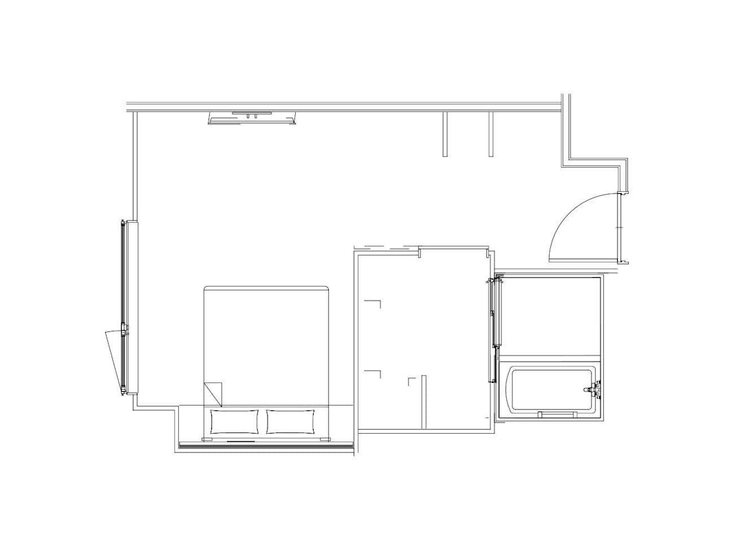 【札幌グランベルホテル】ユニバーサルダブル(定員2名・29平米)見取り図